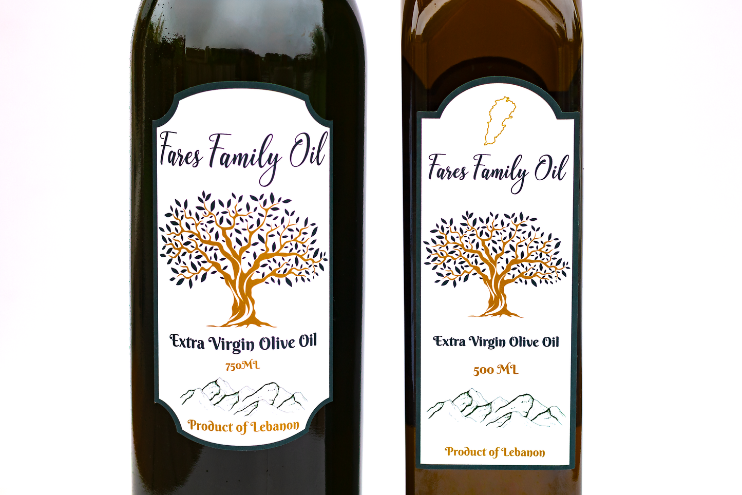 Fares Family Olive Oil Winter Harvest 750ML (25.4oz) and 500ML (16.9oz) Bottles