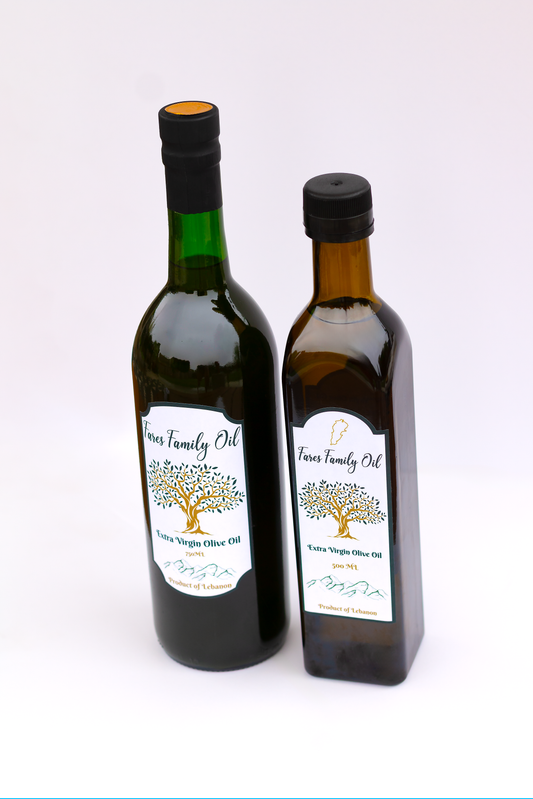 Fares Family Olive Oil Winter Harvest 750ML (25.4oz) and 500ML (16.9oz) Bottles