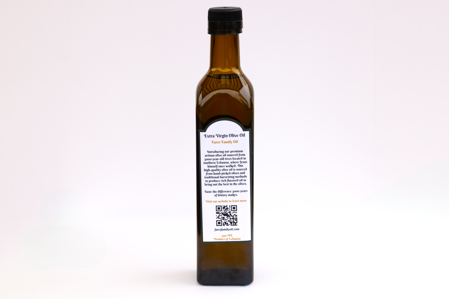 Fares Family Olive Oil Winter Harvest 750ML (25.4oz) and 500ML (16.9oz) Bottles
