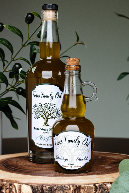 Fares Family Olive Oil Winter Harvest 750ML (25.4oz) and 250ML (8.5oz) Bottles