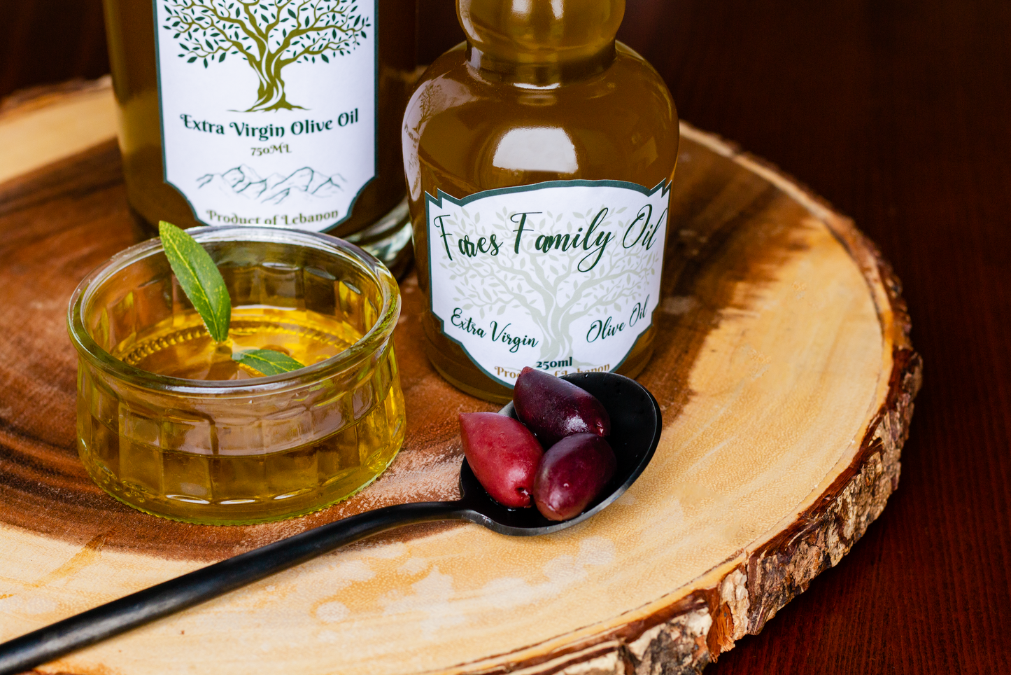 Fares Family Olive Oil Winter Harvest 750ML (25.4oz) and 250ML (8.5oz) Bottles